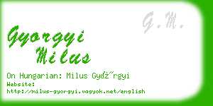 gyorgyi milus business card